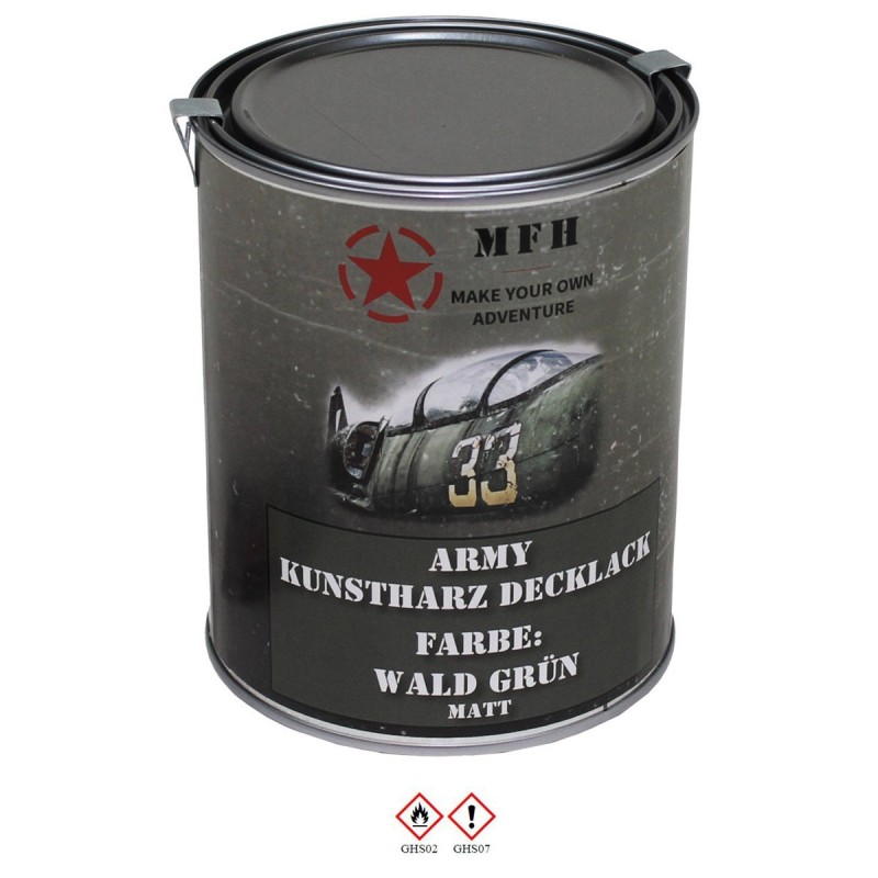 Army Kunstharz Decklack 1 L Dose RAL 6031 waldgrün - 22,90 €/L