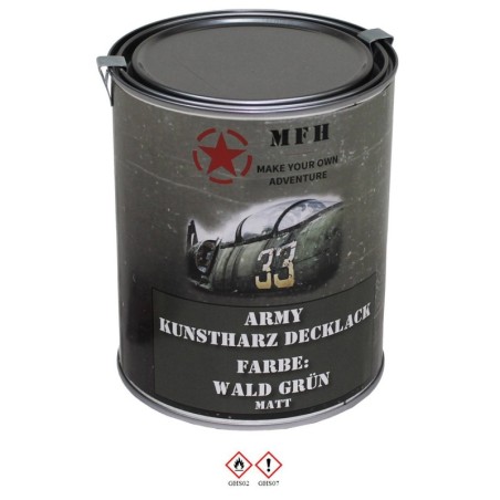 Army Kunstharz Decklack 1 L Dose RAL 6031 waldgrün - 22,90 €/L