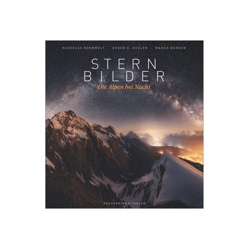 Sternbilder. Die Alpen bei Nacht.
