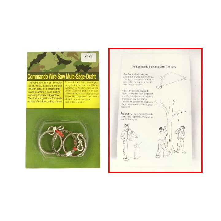 Drahtsäge mit Ringen