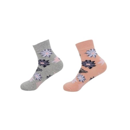 2er Pack Damen Socken » 2 Paar Strümpfe 'Garden Socks' » atmungsaktive Damensocken in Einheitsgröße (36-41) » Garden Blumende