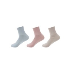 3er Pack Damen Socken Baumwolle » 3 Paar Premium Kurzsocken » Kurzschaft MED + DIA » Venenfreundlich ohne Gummibund - A / 35-