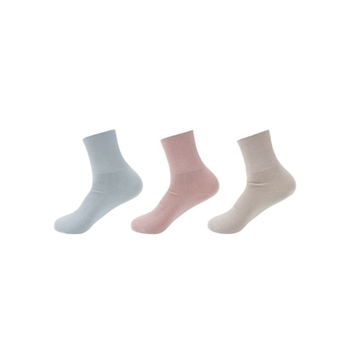 3er Pack Damen Socken Baumwolle » 3 Paar Premium Kurzsocken » Kurzschaft MED + DIA » Venenfreundlich ohne Gummibund - A / 39-