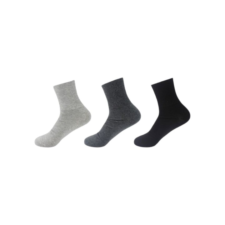 3er Pack Damen Socken Baumwolle » 3 Paar Premium Kurzsocken » Kurzschaft MED + DIA » Venenfreundlich ohne Gummibund - D / 35-