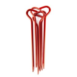 Zelthering Set 6 Stück Tent Peg Basic 19cm rot (3,00€/Stück)