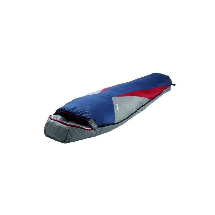 Mumienschlafsack Grönland RV links grau/blau/rot 230 x 82