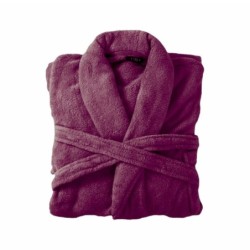 Bademantel flauschig » Saunamantel in Teddy-Plüsch Qualität » leichter/dünner Morgenmantel 100 cm lang » unisex - Dunkelmagen
