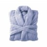 Bademantel flauschig » Saunamantel in Teddy-Plüsch Qualität » leichter/dünner Morgenmantel 100 cm lang » unisex - Dunkles Lil