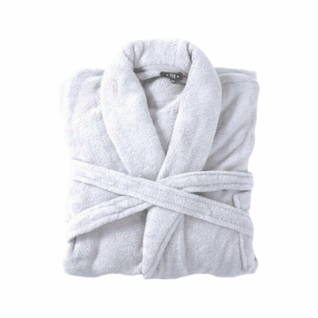 Bademantel flauschig » Saunamantel in Teddy-Plüsch Qualität » leichter/dünner Morgenmantel 100 cm lang » unisex - Helles Lila