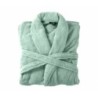 Bademantel flauschig » Saunamantel in Teddy-Plüsch Qualität » leichter/dünner Morgenmantel 100 cm lang » unisex - Mint