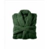 Bademantel flauschig » Saunamantel in Teddy-Plüsch Qualität » leichter/dünner Morgenmantel 100 cm lang » unisex - Moosgrün