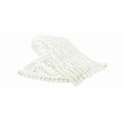 Breitcord Wohndecke XL 150 x 200 cm » dicke Kuscheldecke von 1000 Gramm » Couchdecke » Glitzer Decke - Weiß