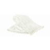 Breitcord Wohndecke XL 150 x 200 cm » dicke Kuscheldecke von 1000 Gramm » Couchdecke » Glitzer Decke - Weiß