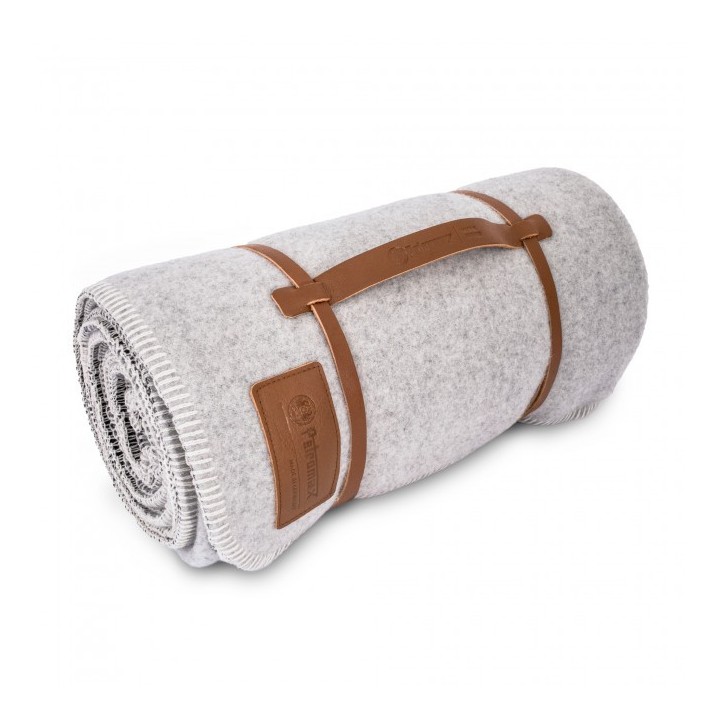 Petromax Wolldecke rauchweiß/dunkelgrau 150 x 200 cm