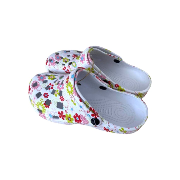 Damen Clogs Blumen » günstige Damenschuhe » Badeschlappen mit Blumenmuster » Sommer Garten Schuhe & Garten Schuhe » Badelatsc