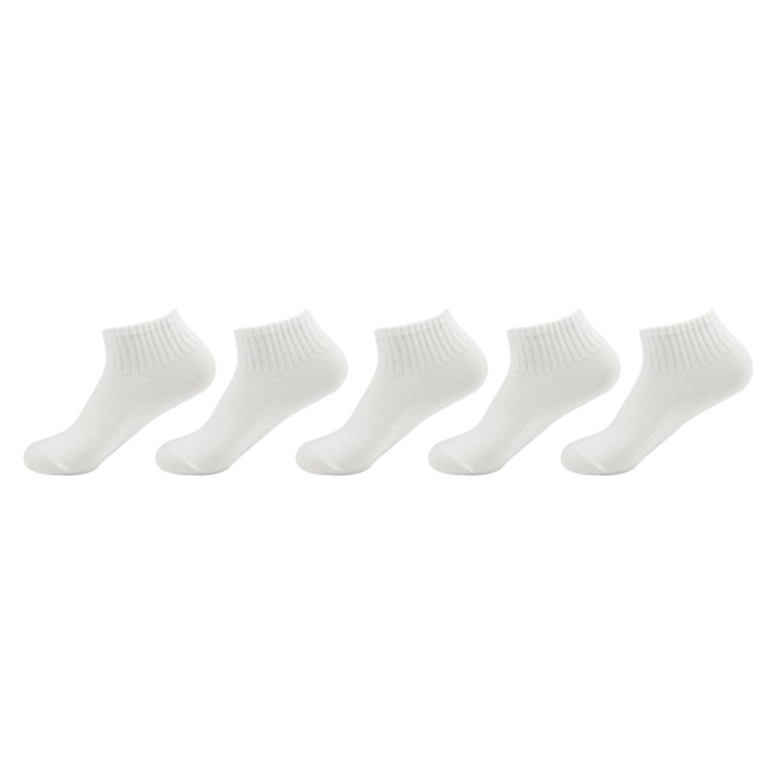 Damen Sneaker Socken » Set 5 Paar Strümpfe » 5er Pack Sneakersocken » Baumwollsocken mit elastischem Mittelfußband - C / 35-3