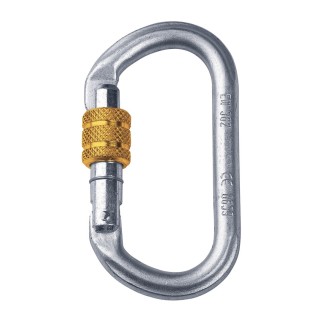 Singing Rock Karabiner Stahl Oval screwlock