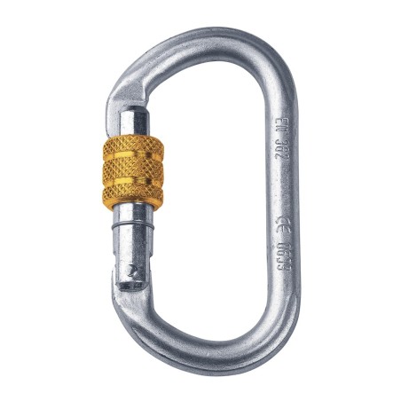Singing Rock Karabiner Stahl Oval screwlock