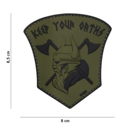Klett Patch 3D PVC No.19004 Keep your orths grün/schwarz 8,5 x 8