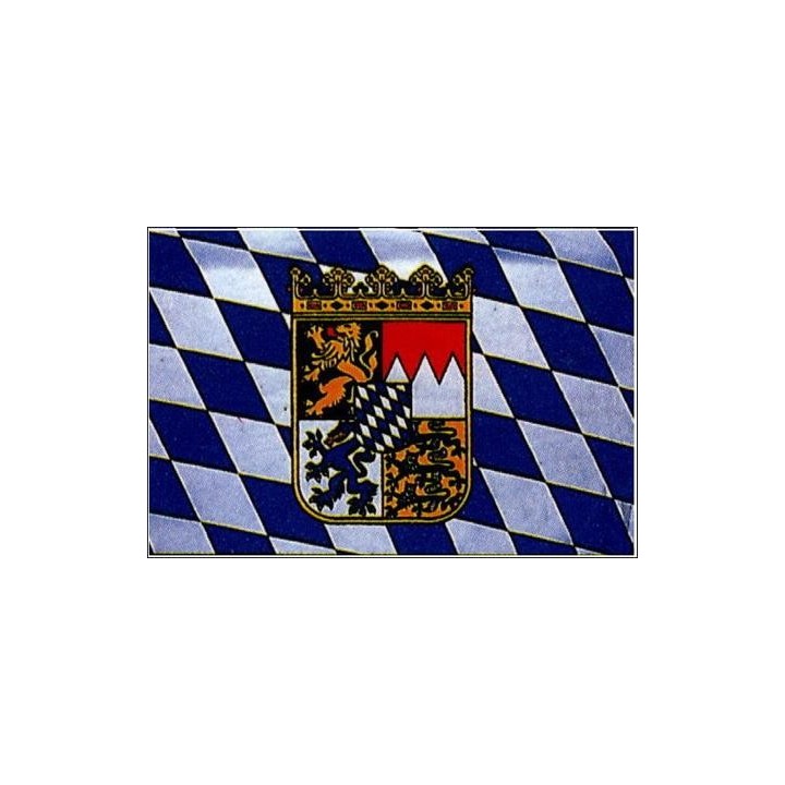 Fahne Bayern Wappen mit Holzstiel 60 x 90 cm