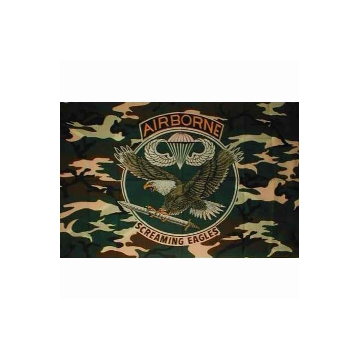 Flagge Airborne Screaming Eagles woodland