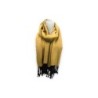 Fransenschal » Winterschal 175 x 70 cm » glänzender Winter Schal » Schal mit schwarzen Fransen - Gold
