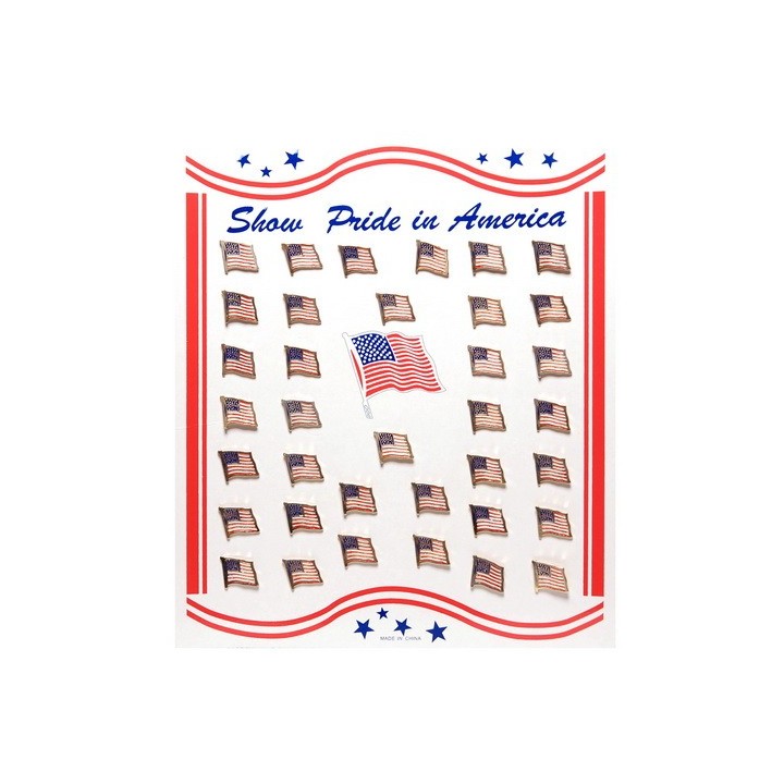 Mini Metallabzeichen Flagge USA 1 Stück Restposten