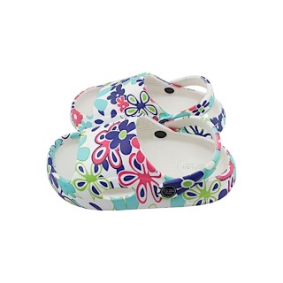 Kinder Badelatschen mit Blumenmuster » günstige Kinderschuhe 'Clou Shoes' » Badeschlappen, Schuhe & Slipper » offene Sandalen