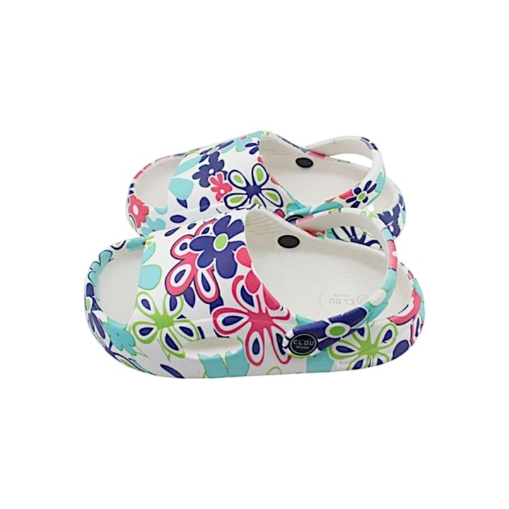 Kinder Badelatschen mit Blumenmuster » günstige Kinderschuhe 'Clou Shoes' » Badeschlappen, Schuhe & Slipper » offene Sandalen