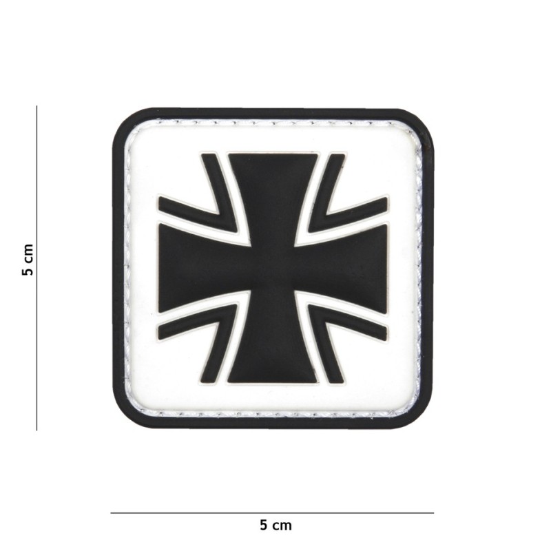 Klett Patch 3D PVC No.11108 German Cross weiß 5 x 5