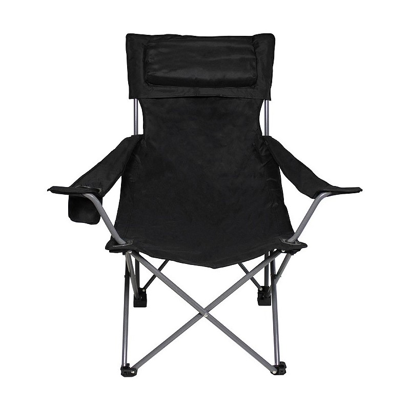 MFH Camping Klappstuhl Deluxe schwarz
