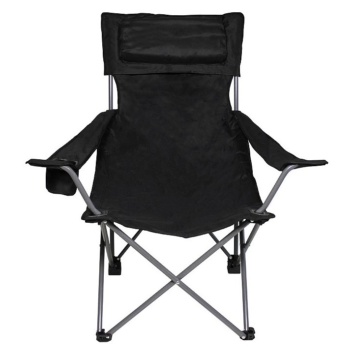 MFH Camping Klappstuhl Deluxe schwarz