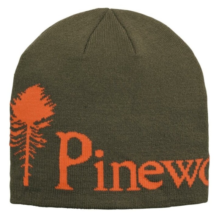 Pinewood Strickmütze Beanie grün/orange