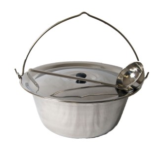 Set 14L Topf Edelstahl mit Deckel und GRATIS Schöpfkelle