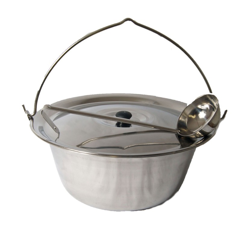 Set 14L Topf Edelstahl mit Deckel und GRATIS Schöpfkelle