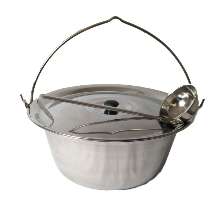 Set 14L Topf Edelstahl mit Deckel und GRATIS Schöpfkelle