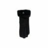 Winter Damen Handschuhe » Fingerhandschuhe mit Kunstpelz » Winterhandschuhe mit Smartphone Touch-Funktion - Schwarz