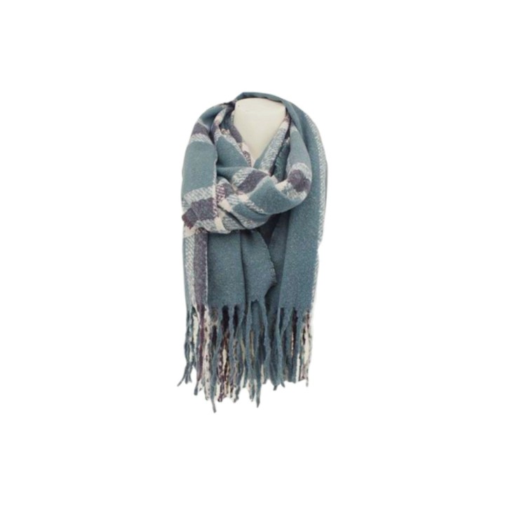 Winter Damen Schal » Winterschal kariert » Cashmera Soft » Damenschal » Fransenschal 180 x 65 cm - Grün