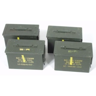 4 St. US Munikiste Gr.2 oliv medium gebraucht 28,5 x 15,5 x 18cm - 9,98 €/Stück