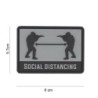 Klett Patch 3D PVC No.8098 Social distance grey 5,7 x 8