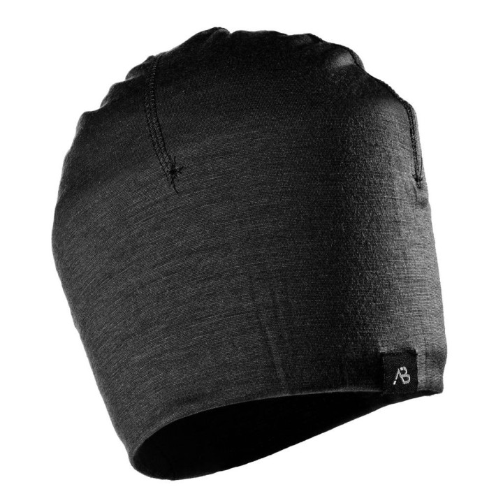 Beanie Lite Merino Wolle schwarz