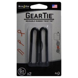 2 Stück Nite Ize Gear Tie Packbinder schwarz 6 Inch 15,2 cm - 4,45€/Stück