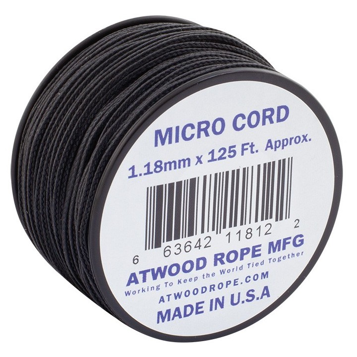 Atwood Rope Seil Micro Cord 1,18 mm - 38 m schwarz 0,21 €/m