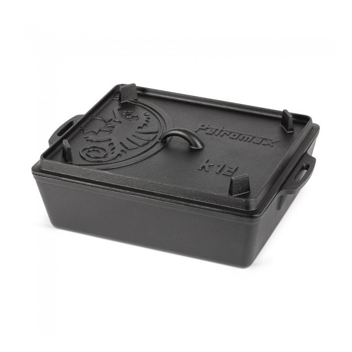 Petromax Gußeisen Kastenform K12 mit Deckel 8 L