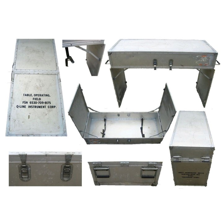 US Holzkiste Tisch ALU S50 silber gebraucht 140 x 59 x 24,5 ABHOLUNG