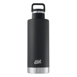 Esbit Isolierflasche Sculptor Standard Mouth o. Manschette Edelstahl schwarz 1 L