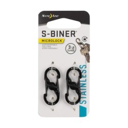 2 Stück Nite Ize Karabinerhaken S-Biner Micro-Lock schwarz 3,5x1,45 -4,45€/Stück