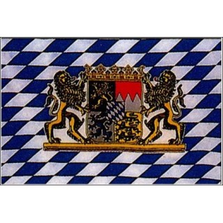 Fähnchen Bayern Wappen/Löwe mit Holzstiel 30 x 45 cm