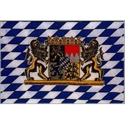 Fähnchen Bayern Wappen/Löwe mit Holzstiel 30 x 45 cm