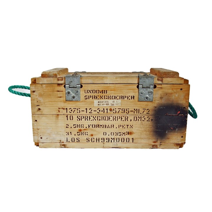 Bundeswehr Holzkiste DM42 natur/geflammt gebraucht 50 x 30 x 25 cm